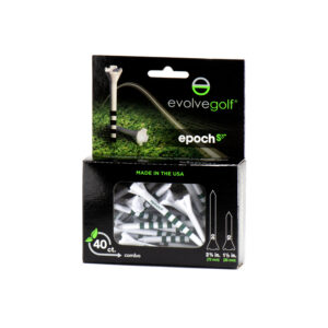 40-Count-Epoch-Golf-Tees-White-Hunter-Green-Bands
