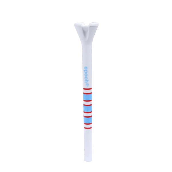 Light Blue & Red 3.25" 30/10 Pack Epoch S3 Golf Tees